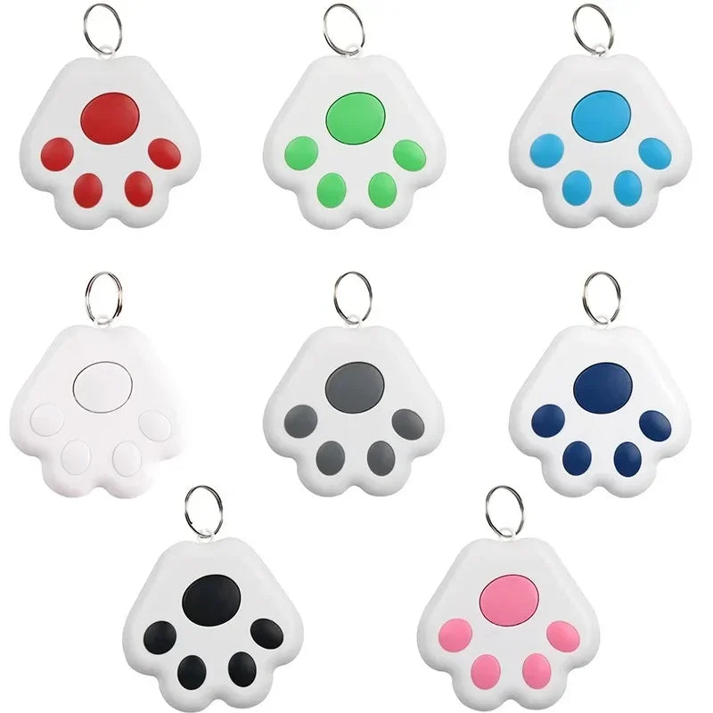Paw-shaped Bluetooth tracker for pets and keys with proximity alert