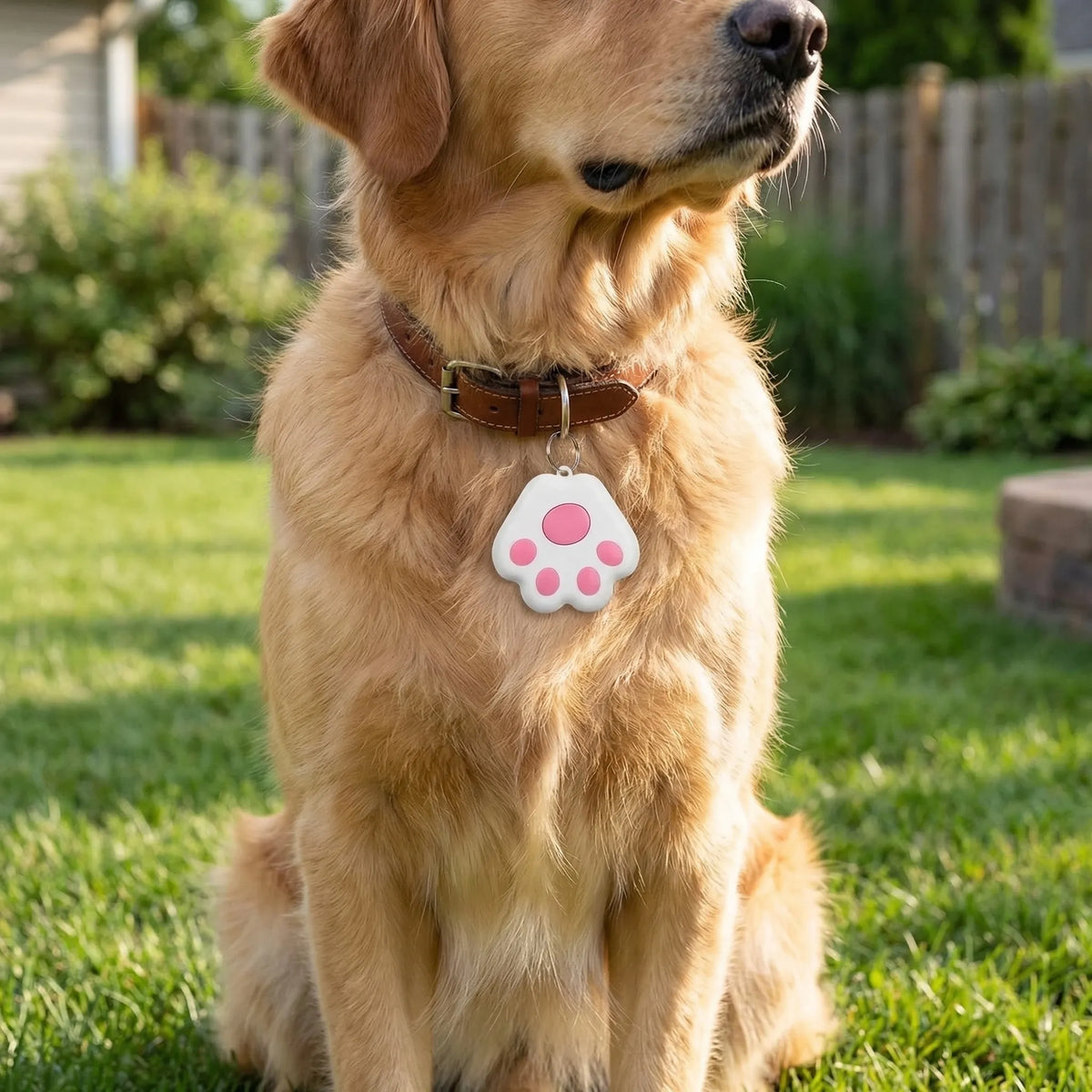 Paw-shaped Bluetooth tracker for pets and keys with proximity alert