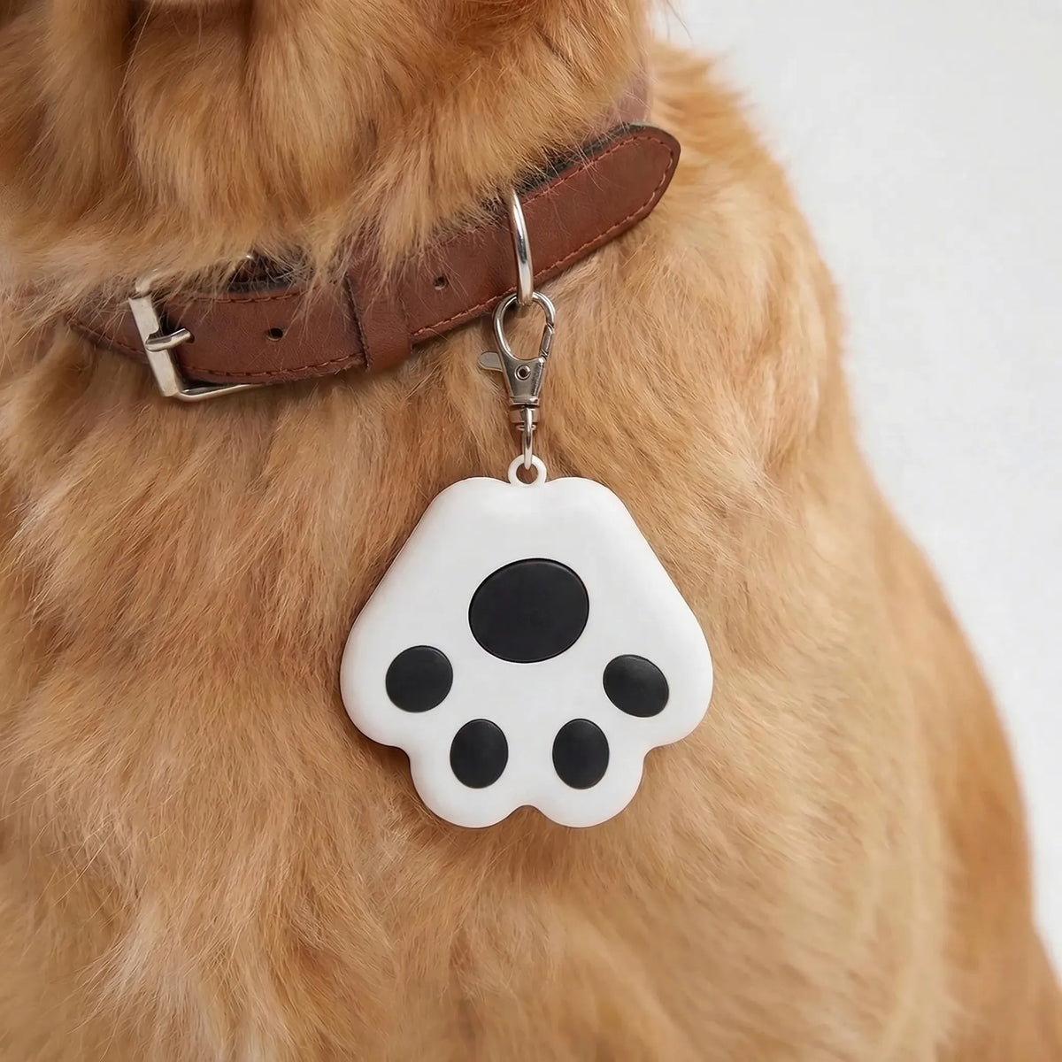 Paw-shaped Bluetooth tracker for pets and keys with proximity alert