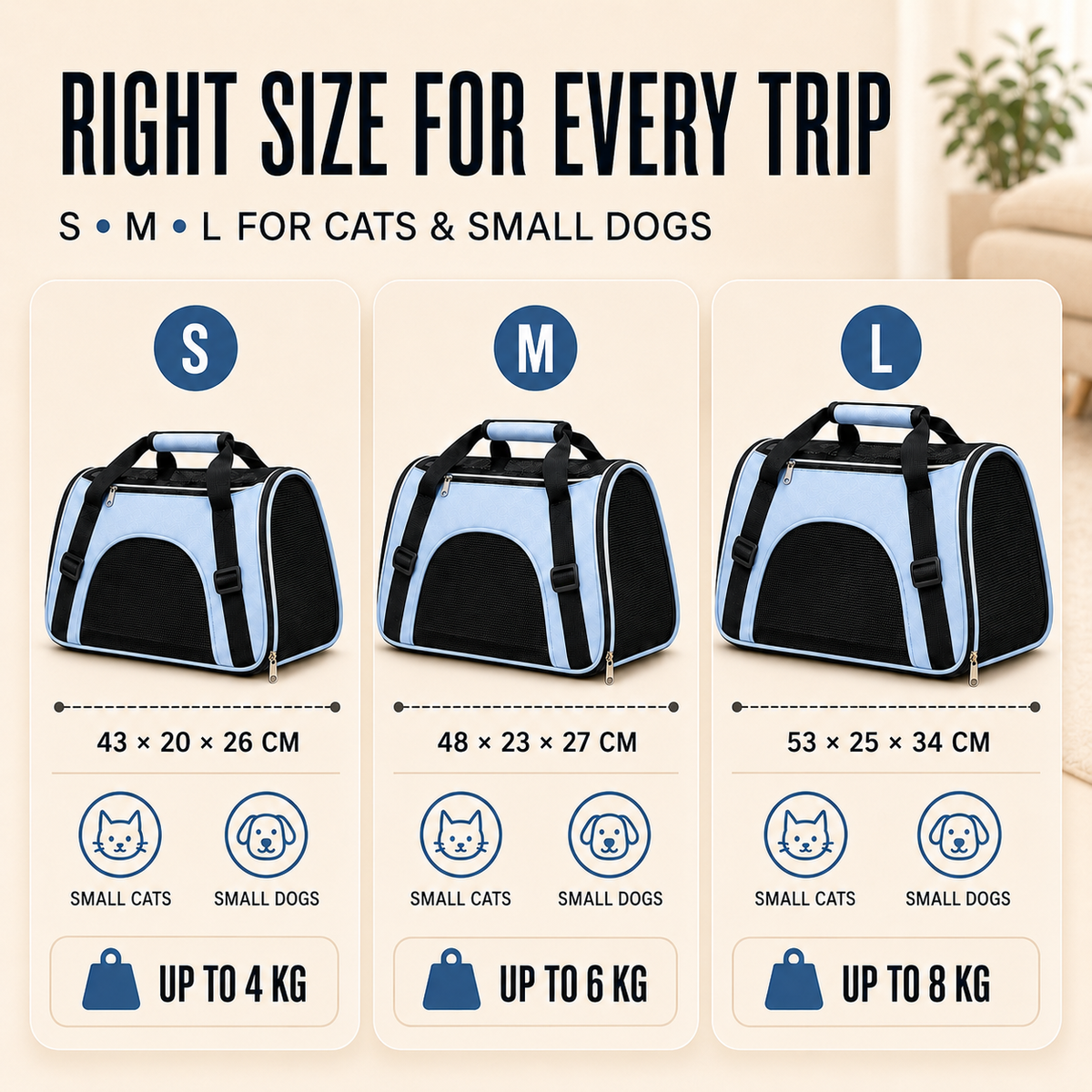 Thrives Outdoor | Petluxe Collapsible Mesh Pet Carrier Bag