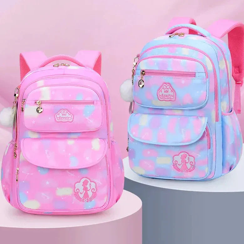 Kids school backpack water-resistant with padded shoulder straps