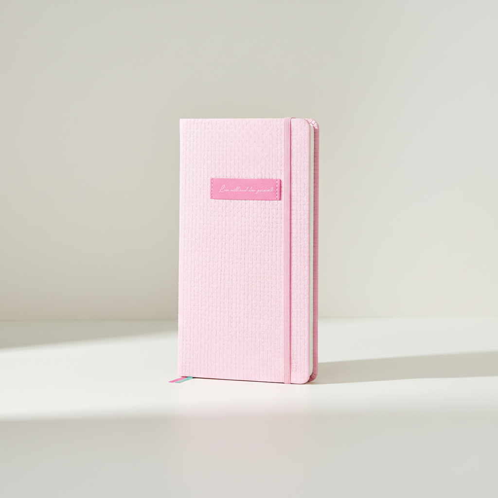Compact weekly planner with ribbon markers and limited edition cover