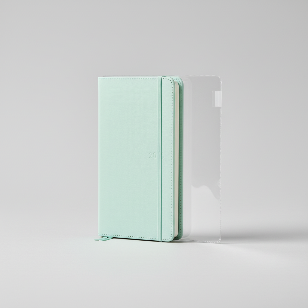 Compact weekly planner with ribbon markers and limited edition cover