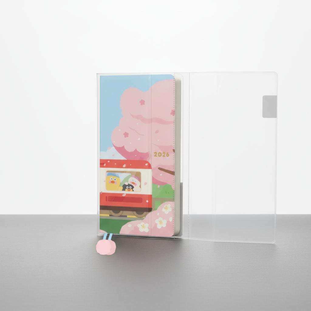 Compact weekly planner with ribbon markers and limited edition cover