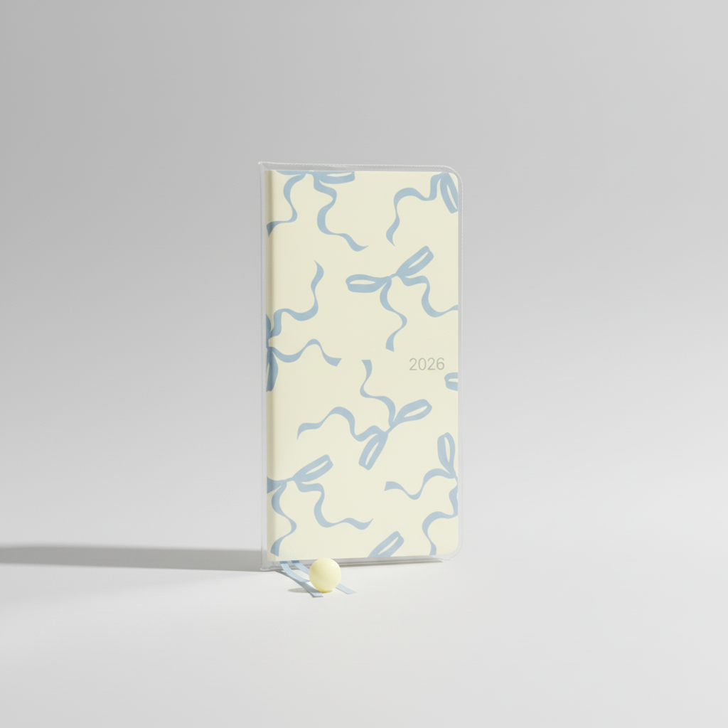 Compact weekly planner with ribbon markers and limited edition cover