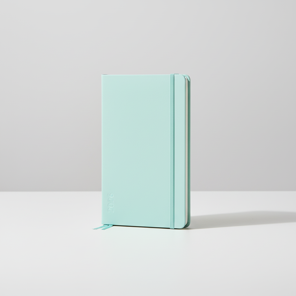 Compact weekly planner with ribbon markers and limited edition cover