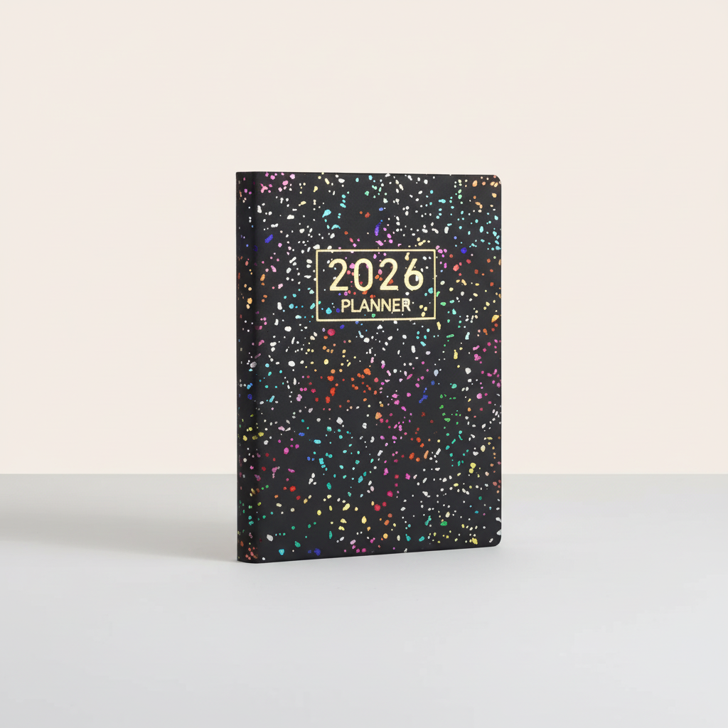 Compact pocket weekly planner with dated pages and mini calendars