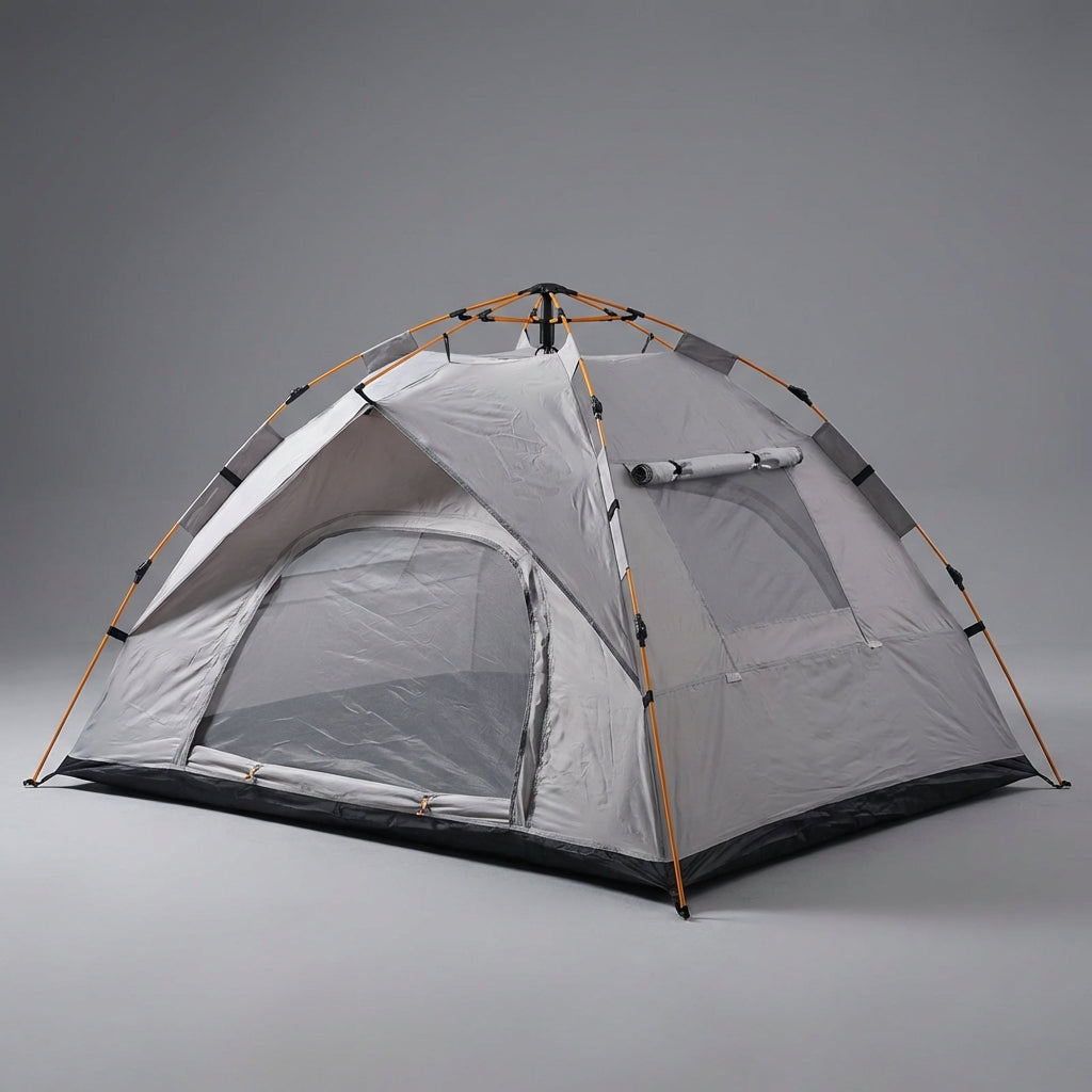 Automatic pop-up tent with instant setup and compact packed design