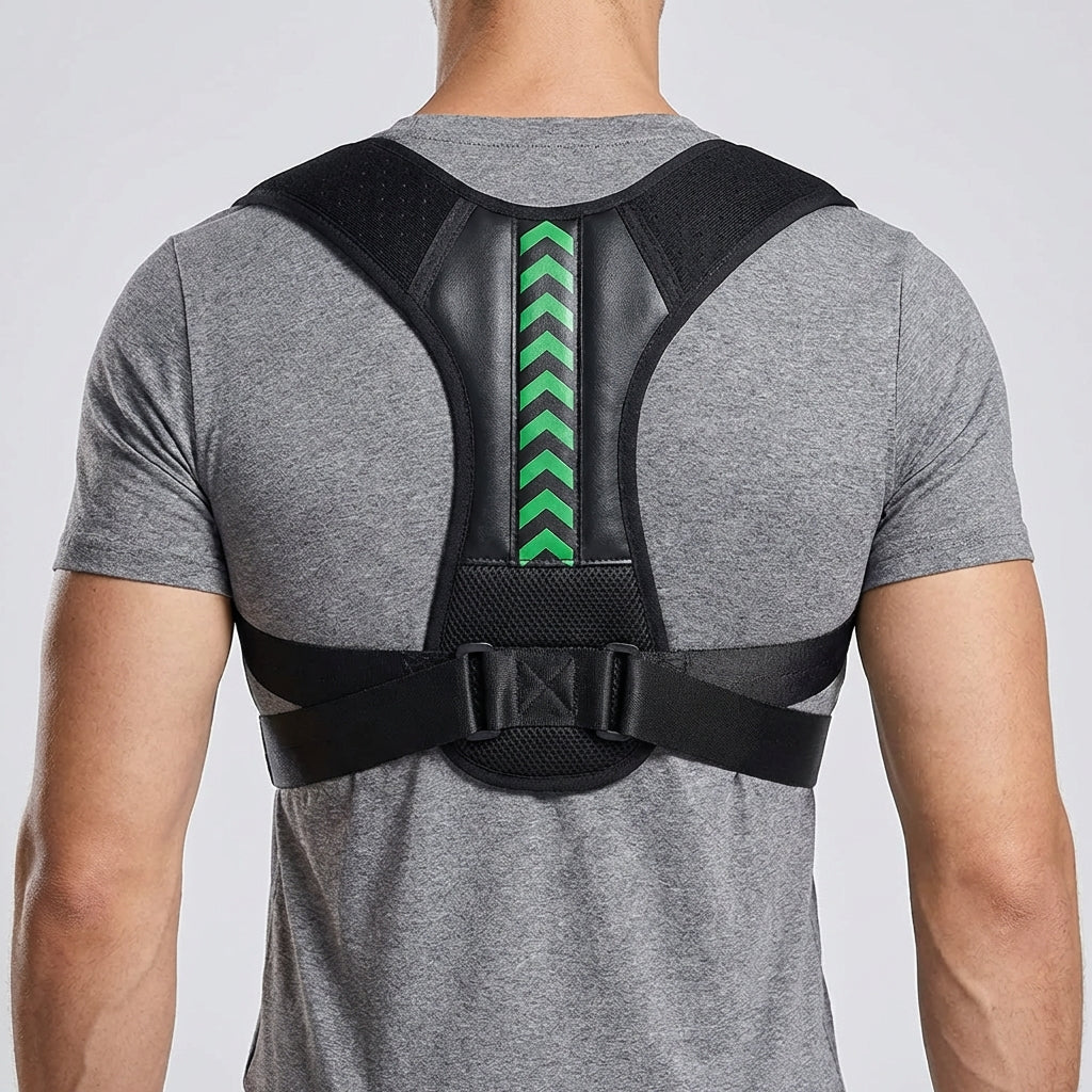 Adjustable posture corrector brace for back and shoulder support