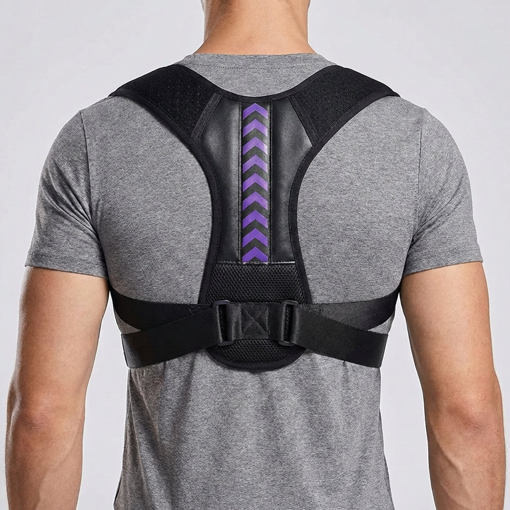 Adjustable posture corrector brace for back and shoulder support
