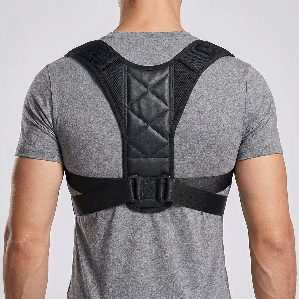 Adjustable posture corrector brace for back and shoulder support