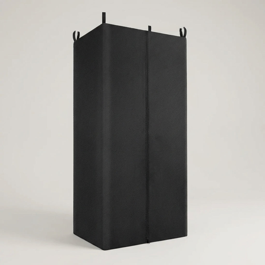 Portable privacy shower tent with water-resistant interior and freestanding frame