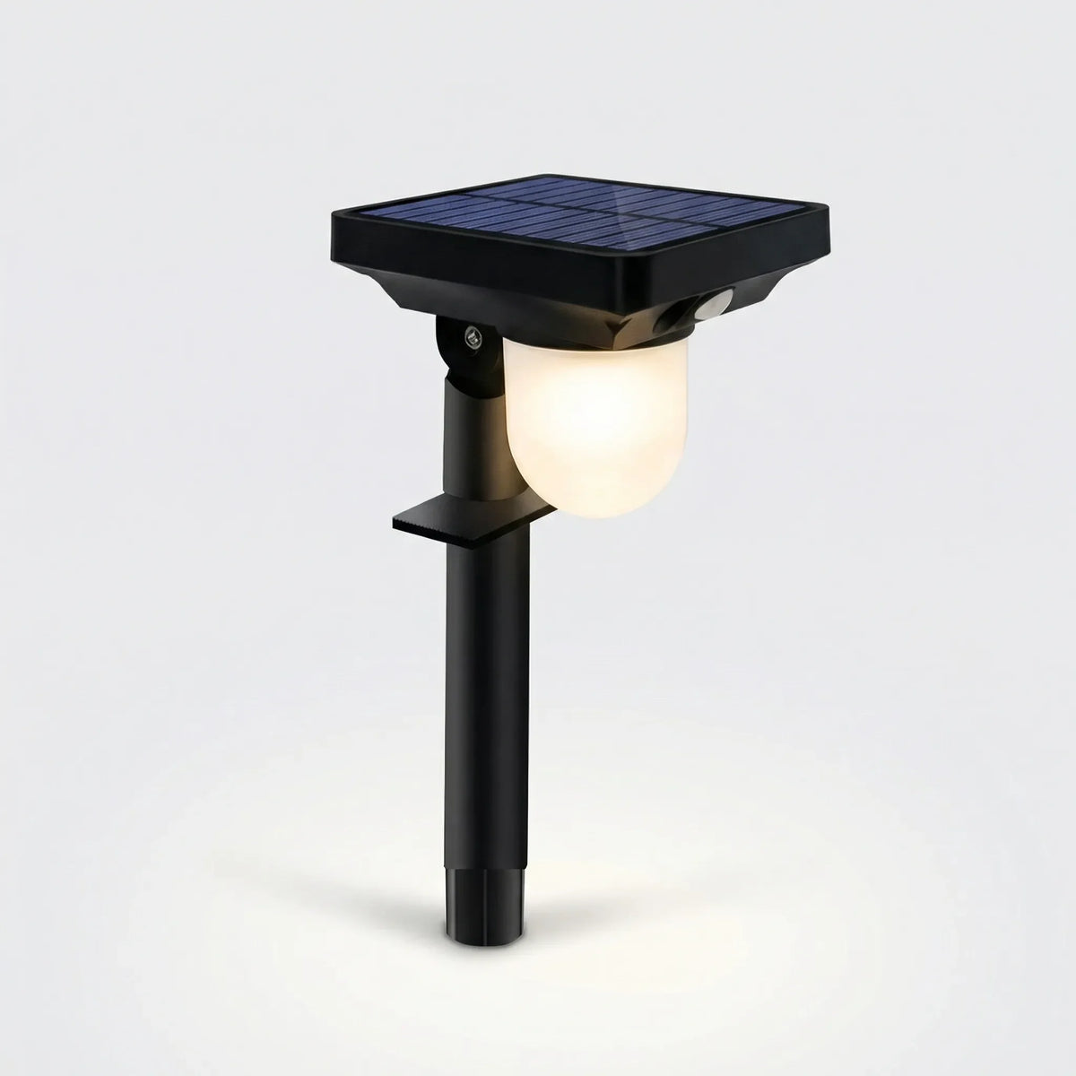 Solar outdoor wall lamp with motion sensor and waterproof construction