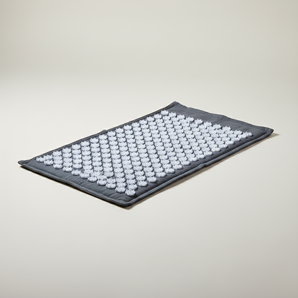 Portable acupressure mat set with lotus points for tension relief