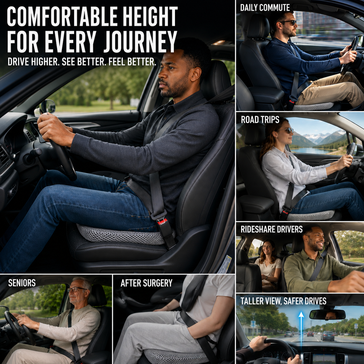 Thrives Outdoor | RideLift Breathable Honeycomb Seat Cushion