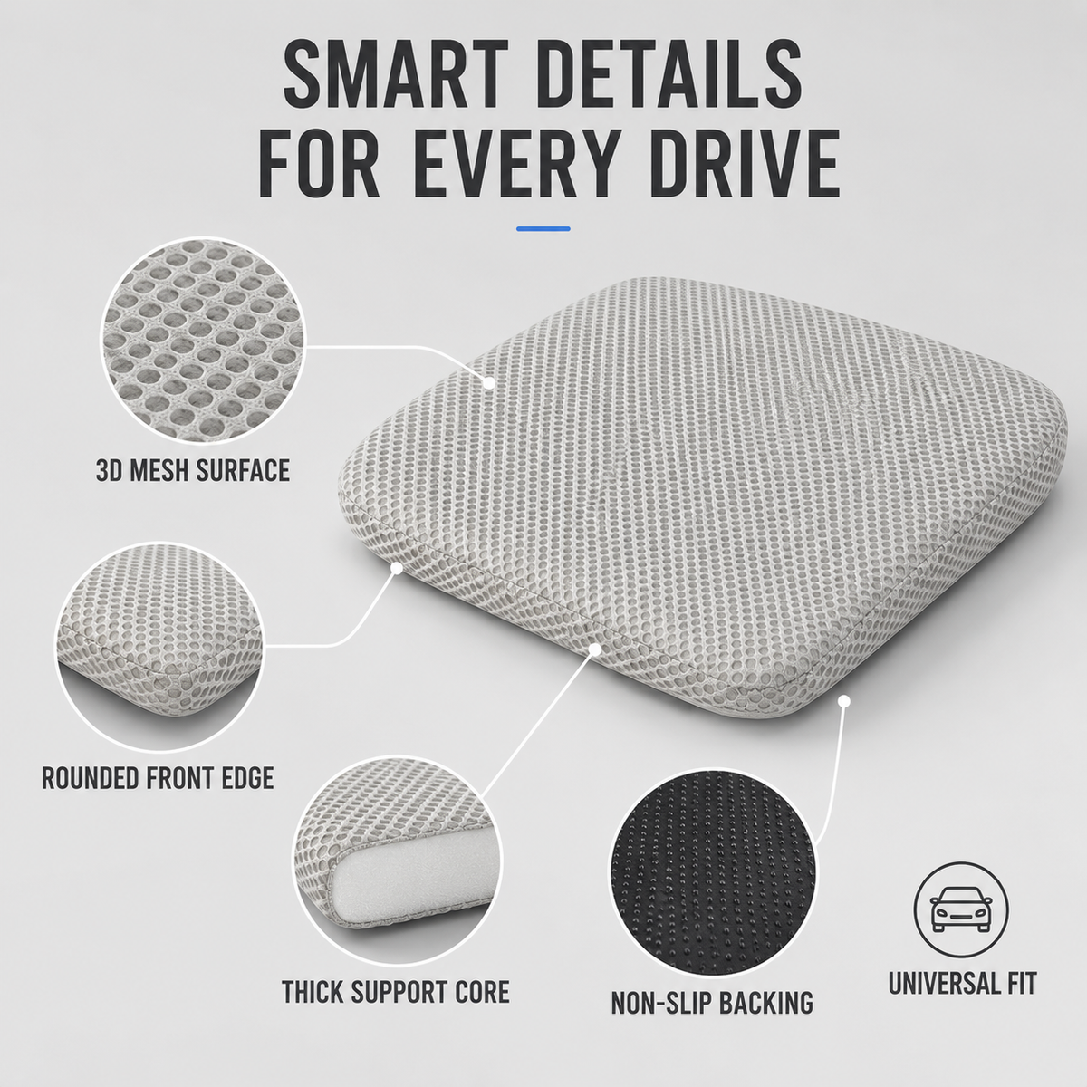 Thrives Outdoor | RideLift Breathable Honeycomb Seat Cushion
