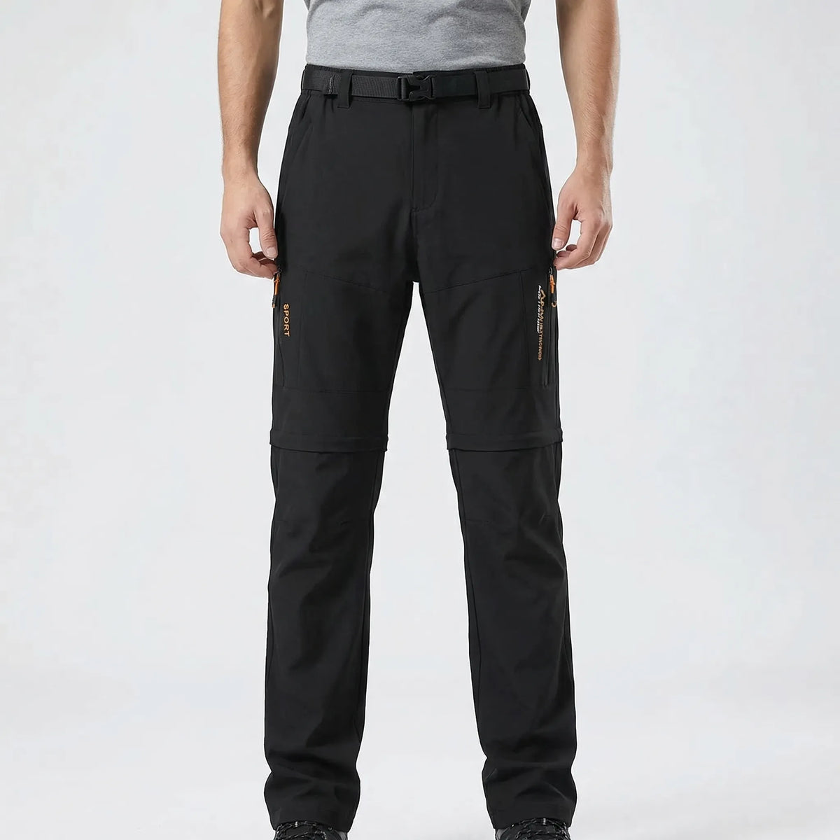 Men's cargo zip-off hiking trousers quick-dry with zip pockets