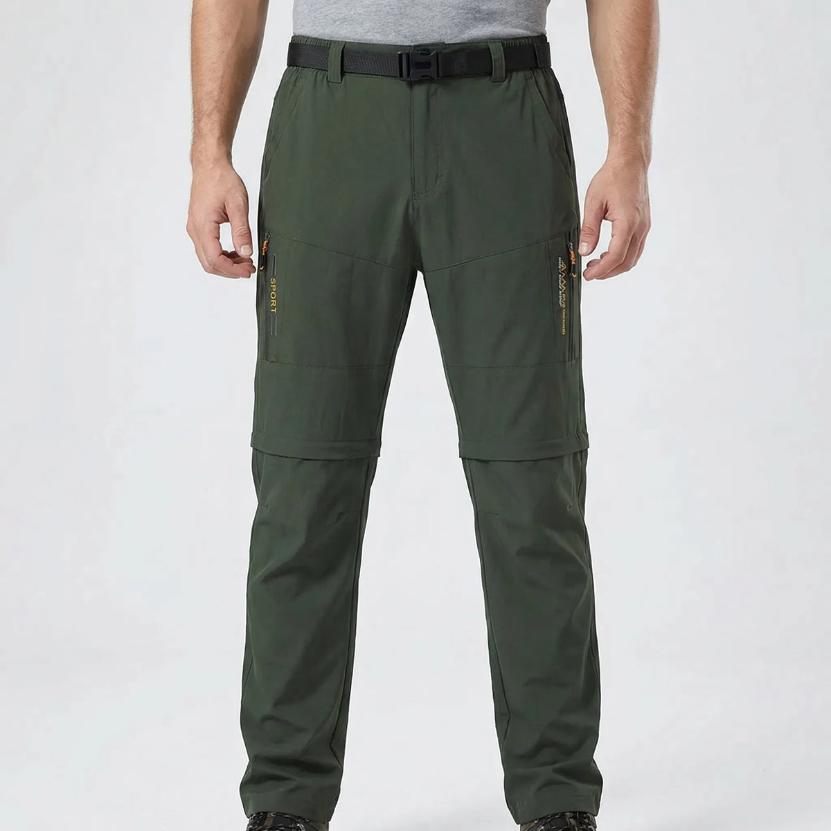 Men's cargo zip-off hiking trousers quick-dry with zip pockets
