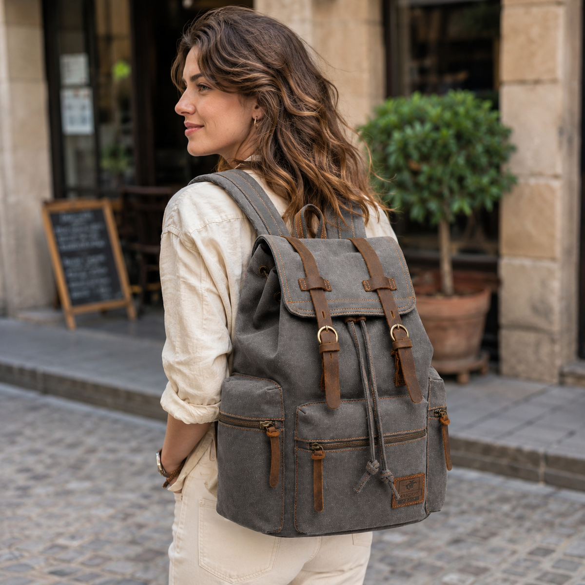 Thrives Outdoor | Rovwick Vintage-Style Drawstring Backpack