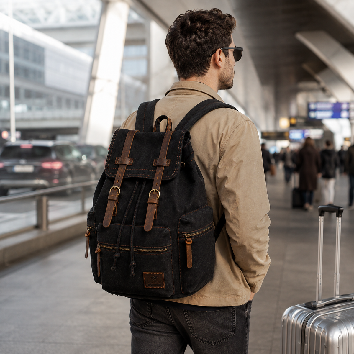 Thrives Outdoor | Rovwick Vintage-Style Drawstring Backpack
