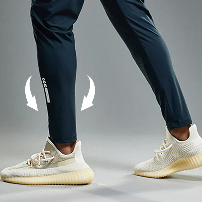 Men's slim tapered training pants with hidden phone pocket