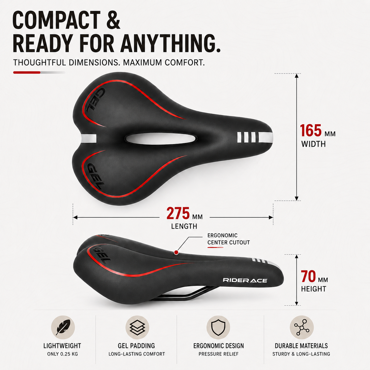 Thrives Outdoor | Saddlix Ergonomic Time Trial Saddle