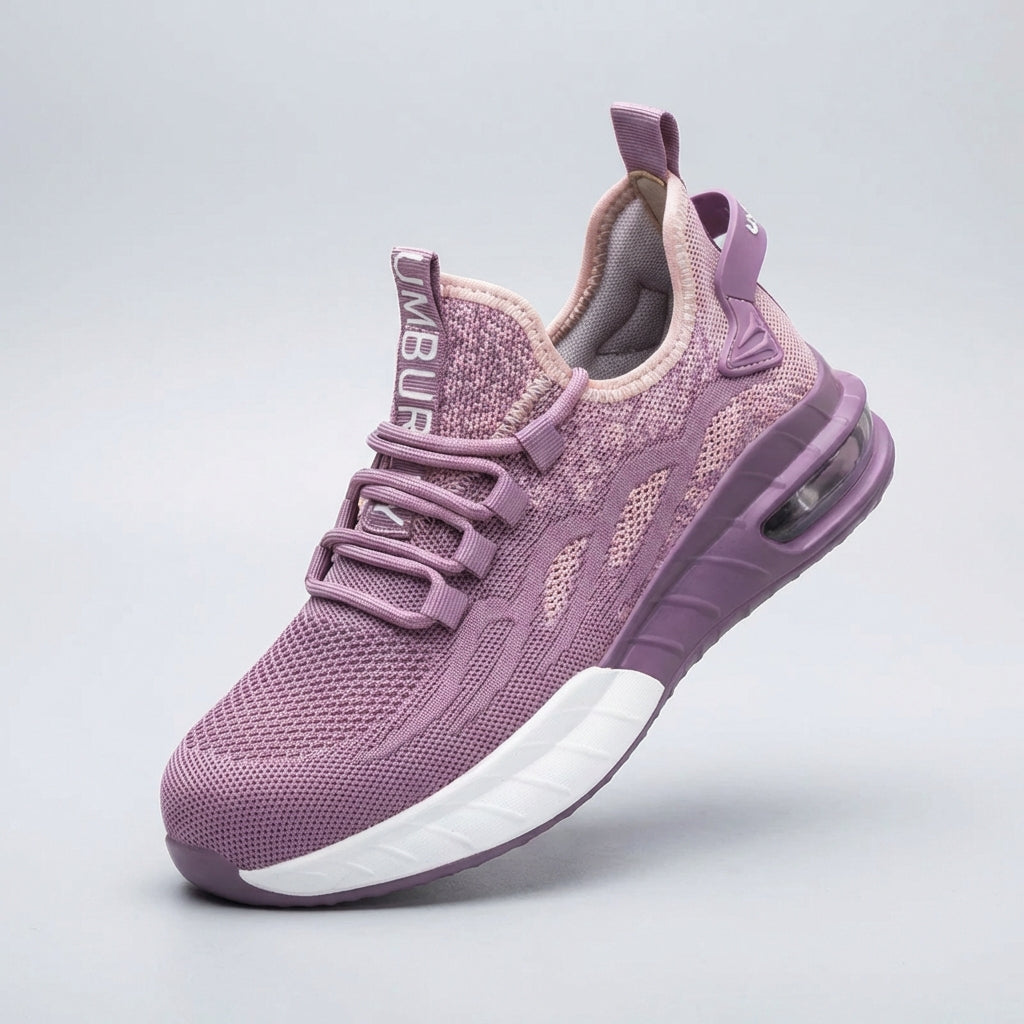 Women's safety sneakers with non-slip grip and puncture-resistant sole