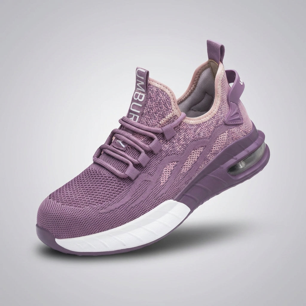 Women's safety sneakers with non-slip grip and puncture-resistant sole
