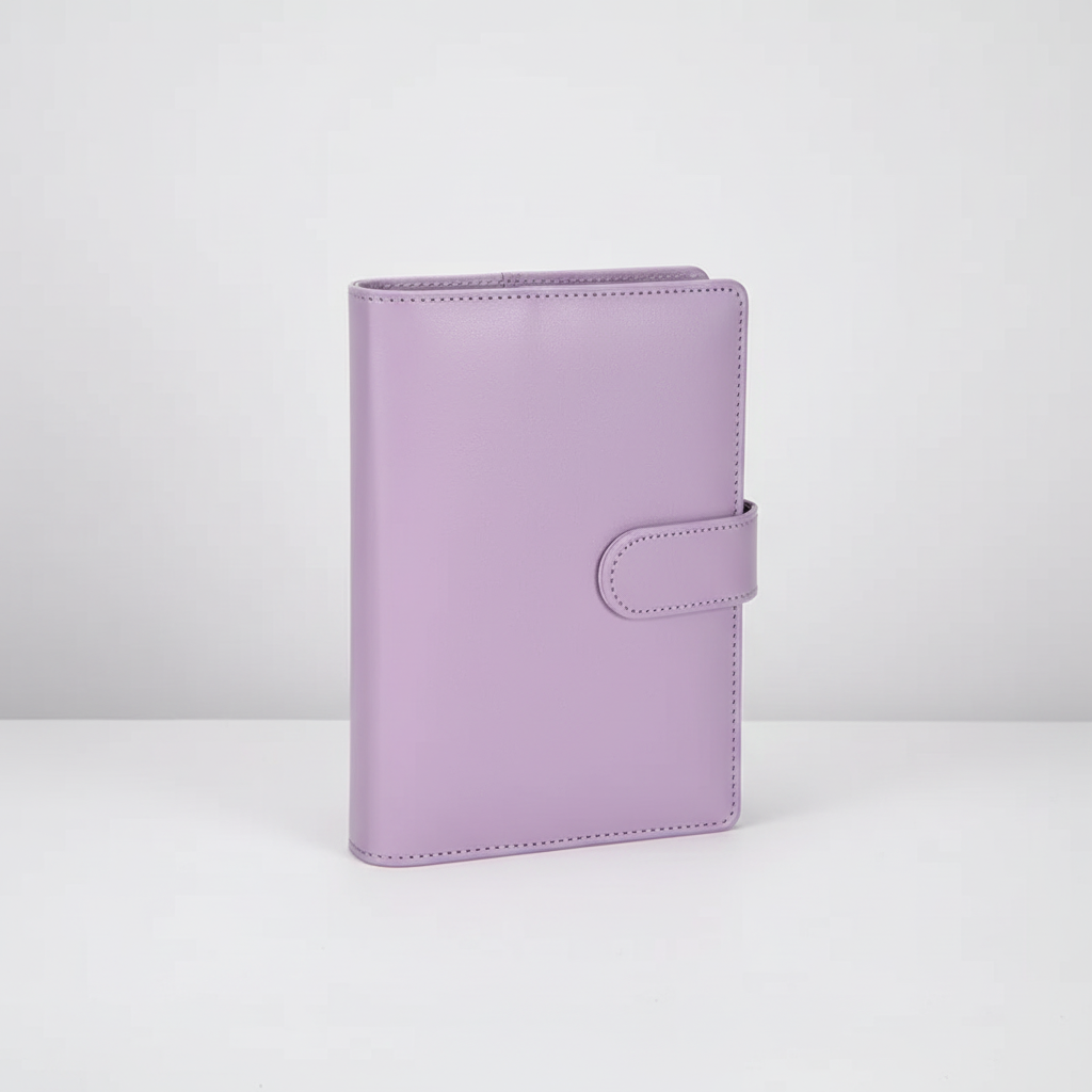 Compact ring binder organiser with cash envelope pockets and zip pouch