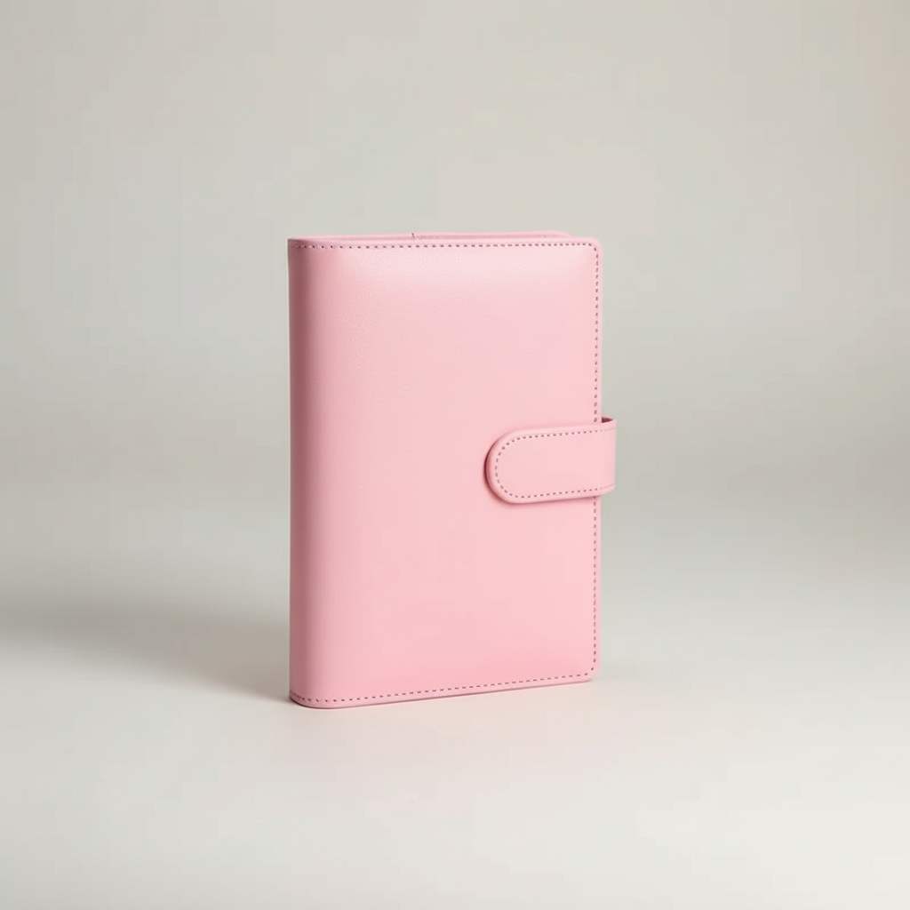 Compact ring binder organiser with cash envelope pockets and zip pouch