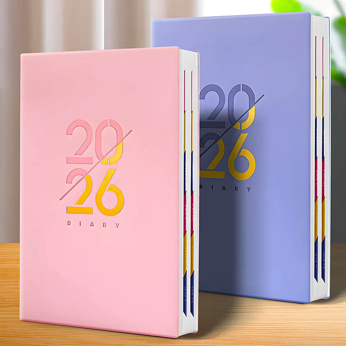 Compact A5 bilingual planner with weekly and monthly pages
