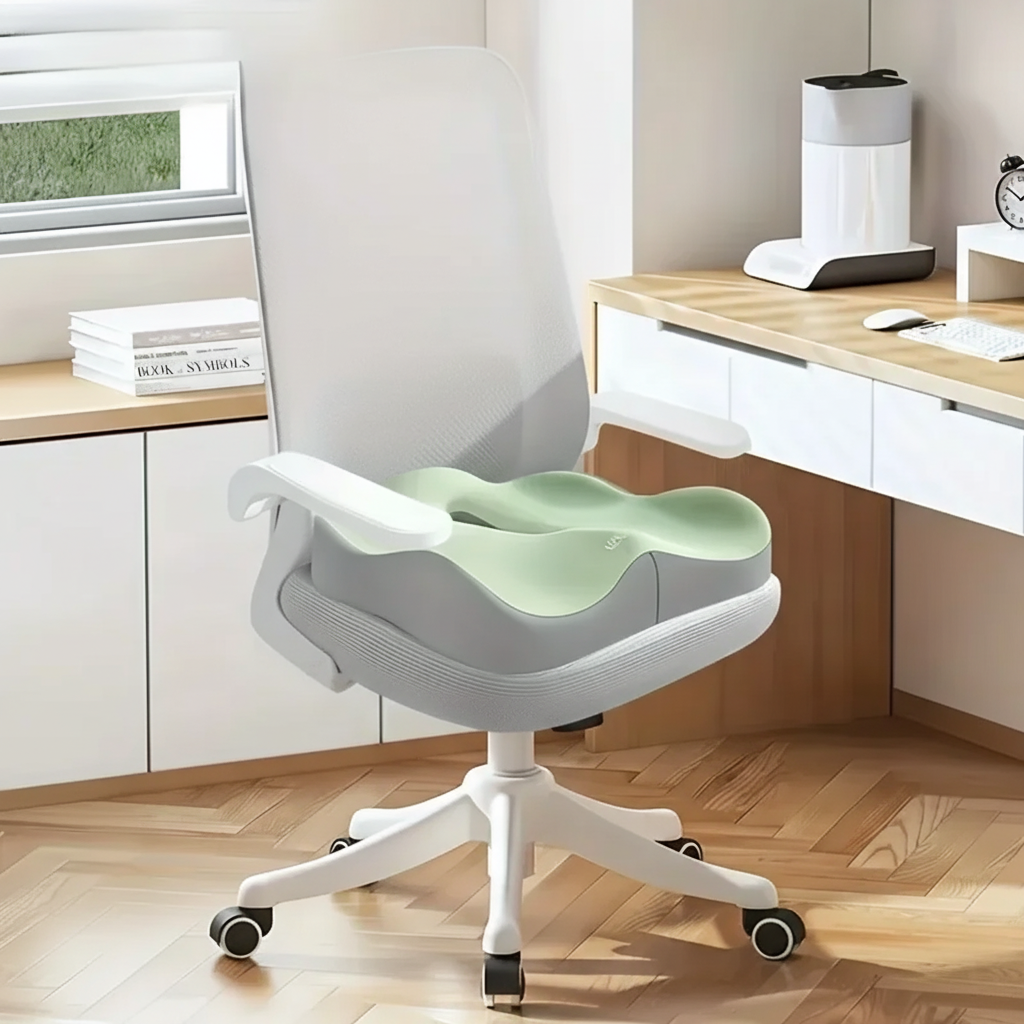 Ergonomic contoured seat cushion with 3D design for pressure relief
