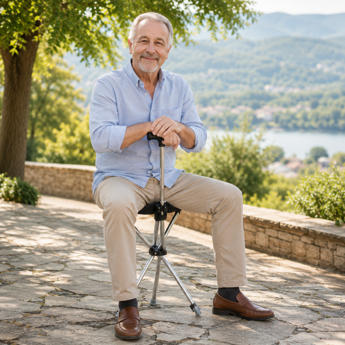 Thrives Outdoor | Sitaraid Foldable Aluminium Cane Chair