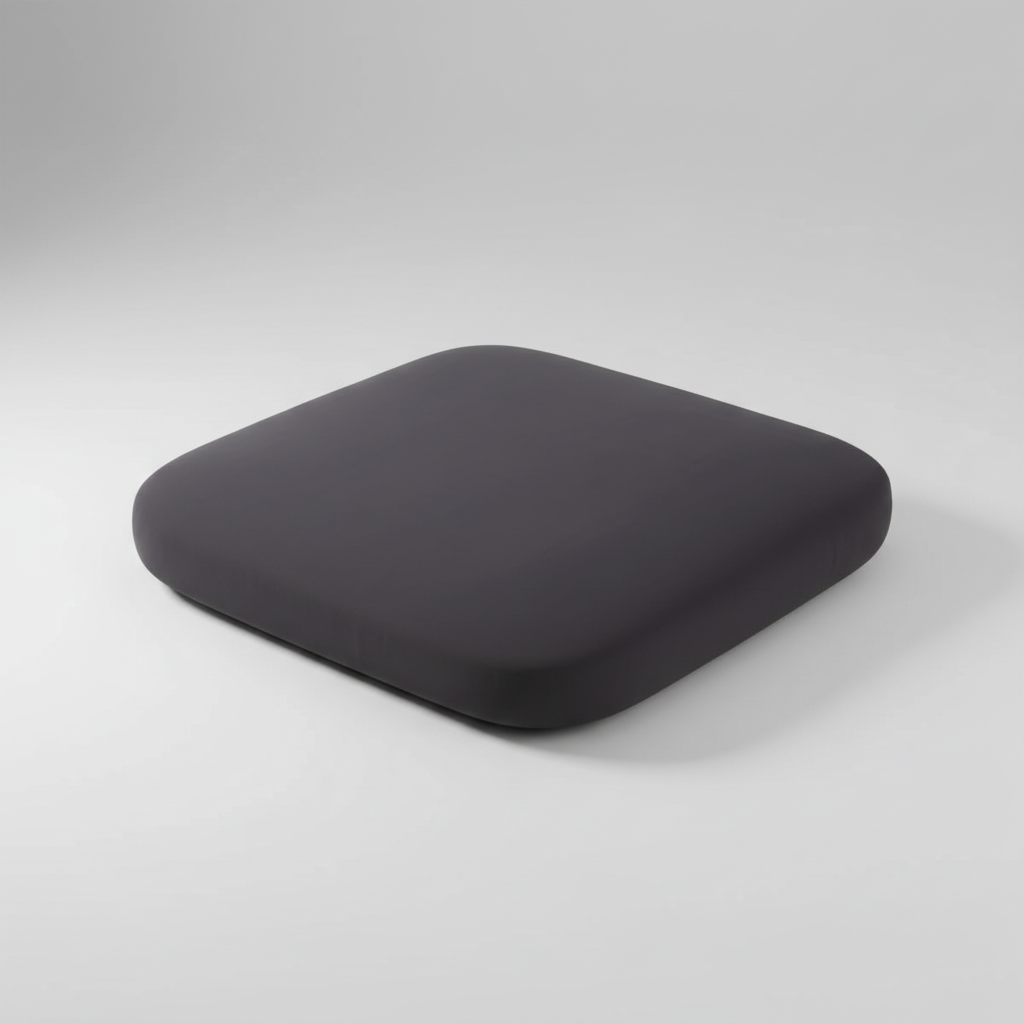 Square seat cushion with soft Milk Silk cover for pressure relief