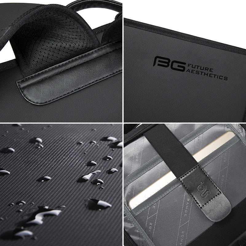 Slim business backpack water-resistant with padded laptop compartment