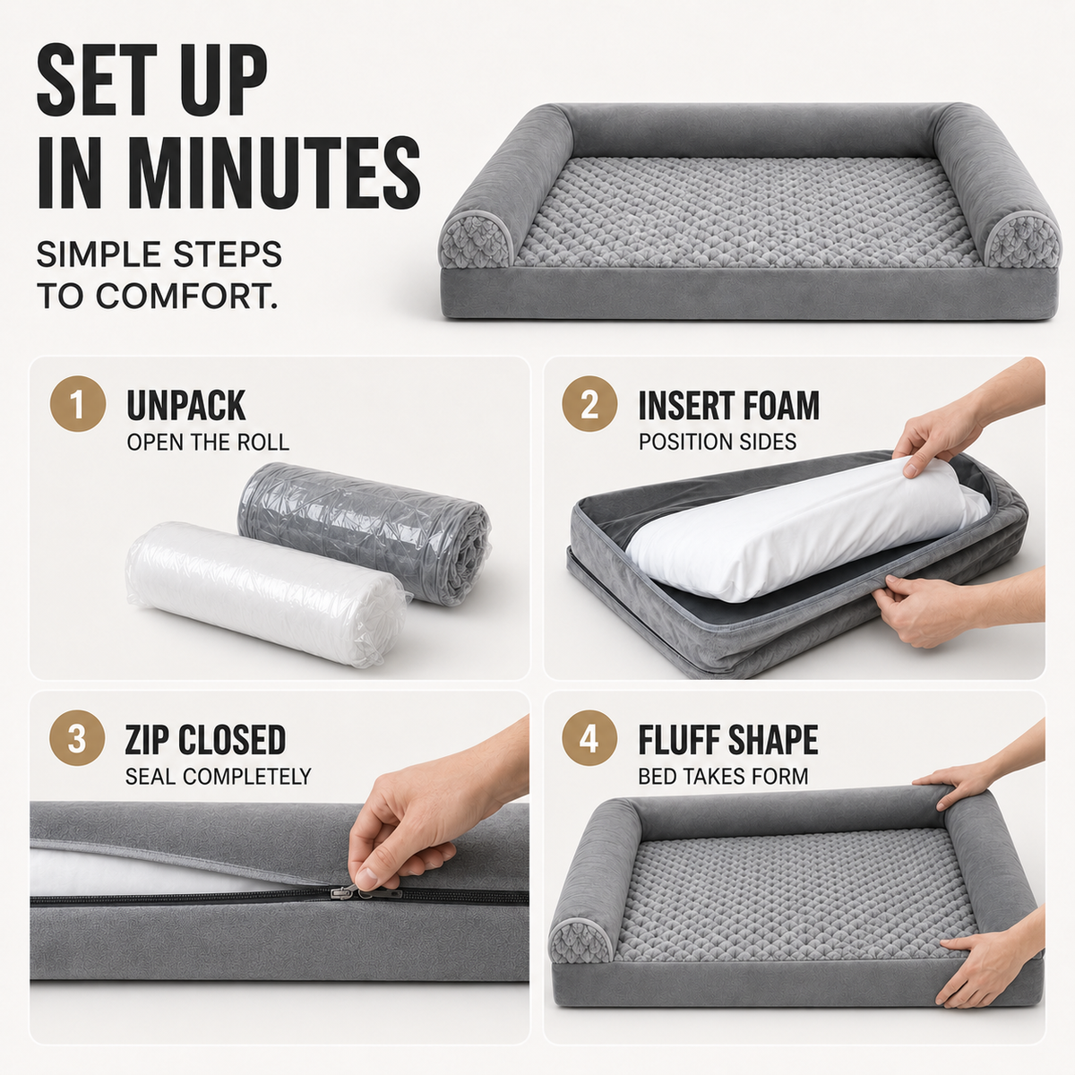 Thrives Outdoor | Slumberpaw Extra Large Orthopedic Dog Bed