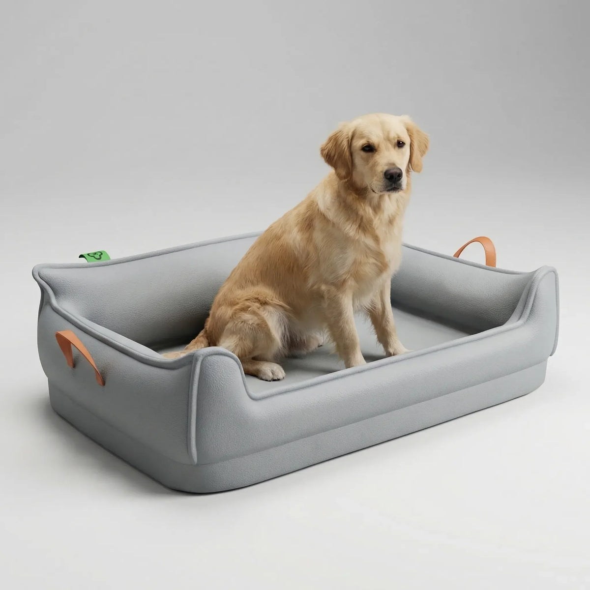 Orthopaedic dog bed rectangular sofa-style with raised sides washable non-slip