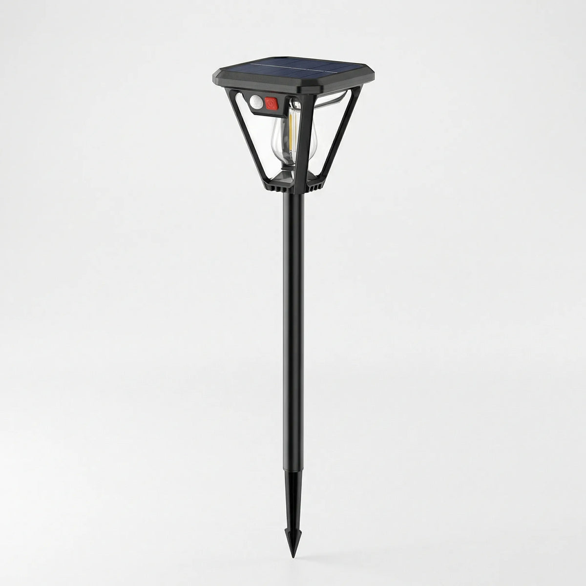 Solar motion sensor light with dual wall and ground mount installation options