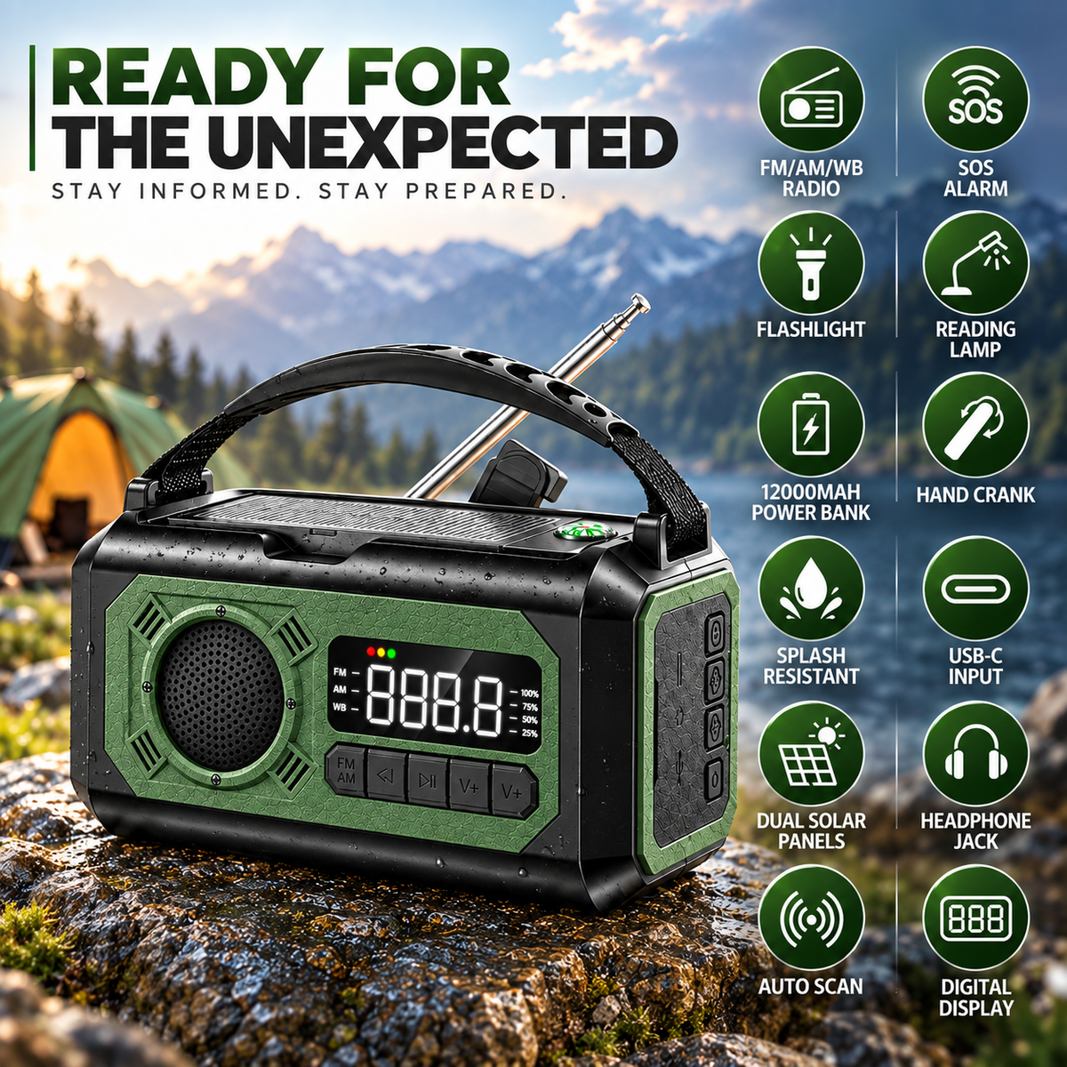 Thrives Outdoor | Solivox Portable Emergency Radio Unit