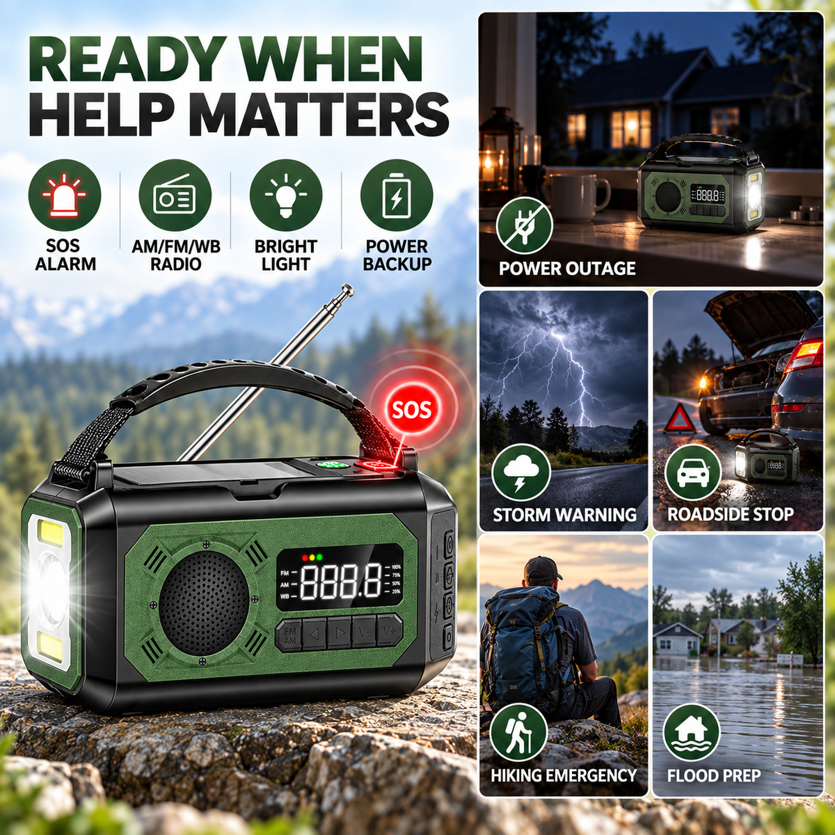 Thrives Outdoor | Solivox Portable Emergency Radio Unit