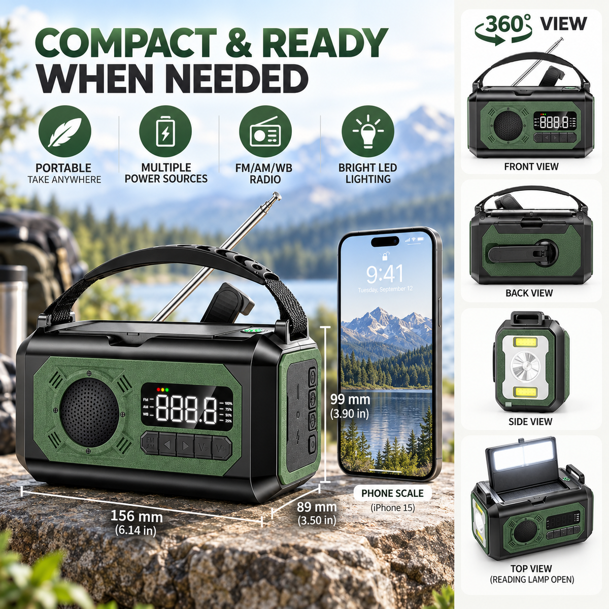 Thrives Outdoor | Solivox Portable Emergency Radio Unit