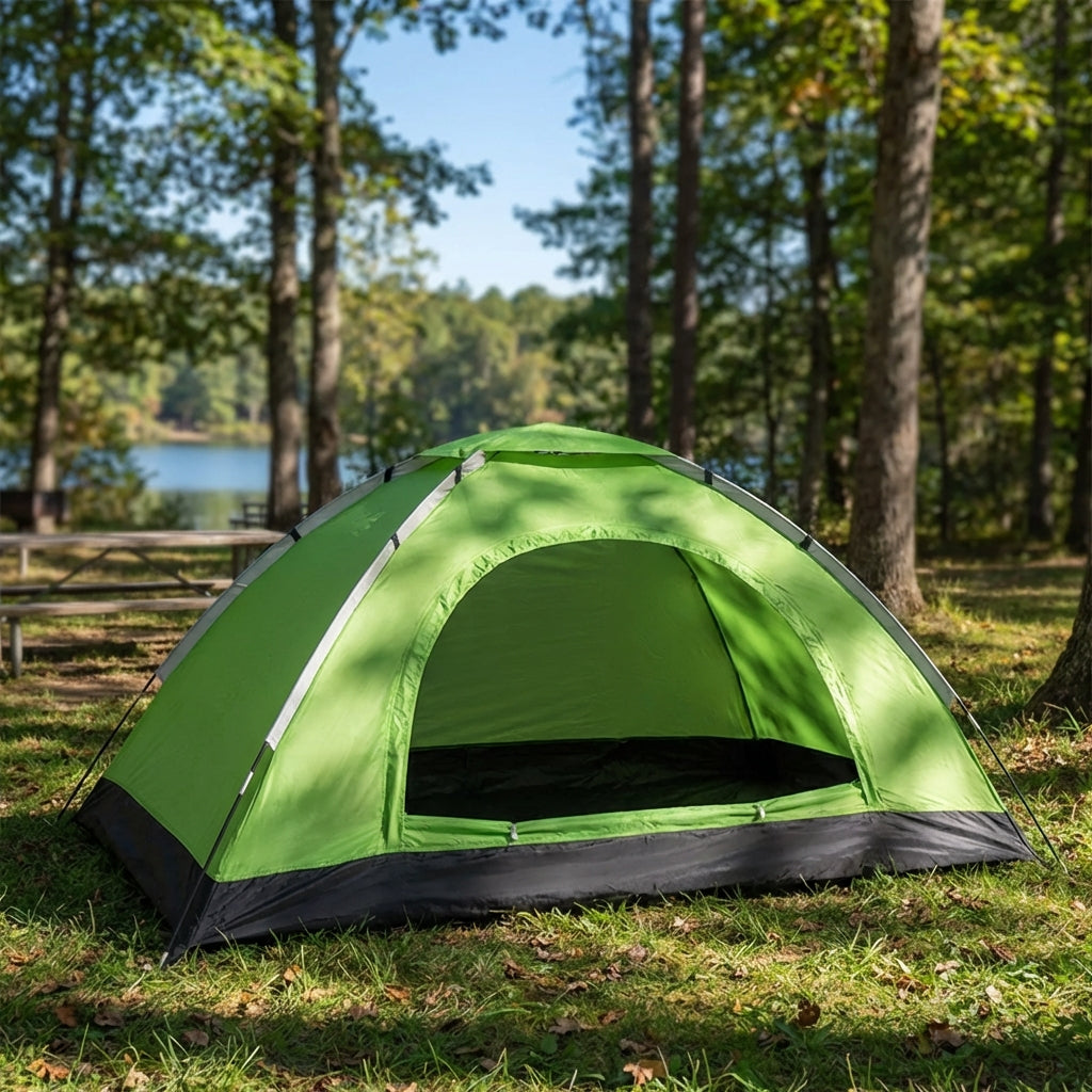 Ultralight single person dome tent with UV resistant coating