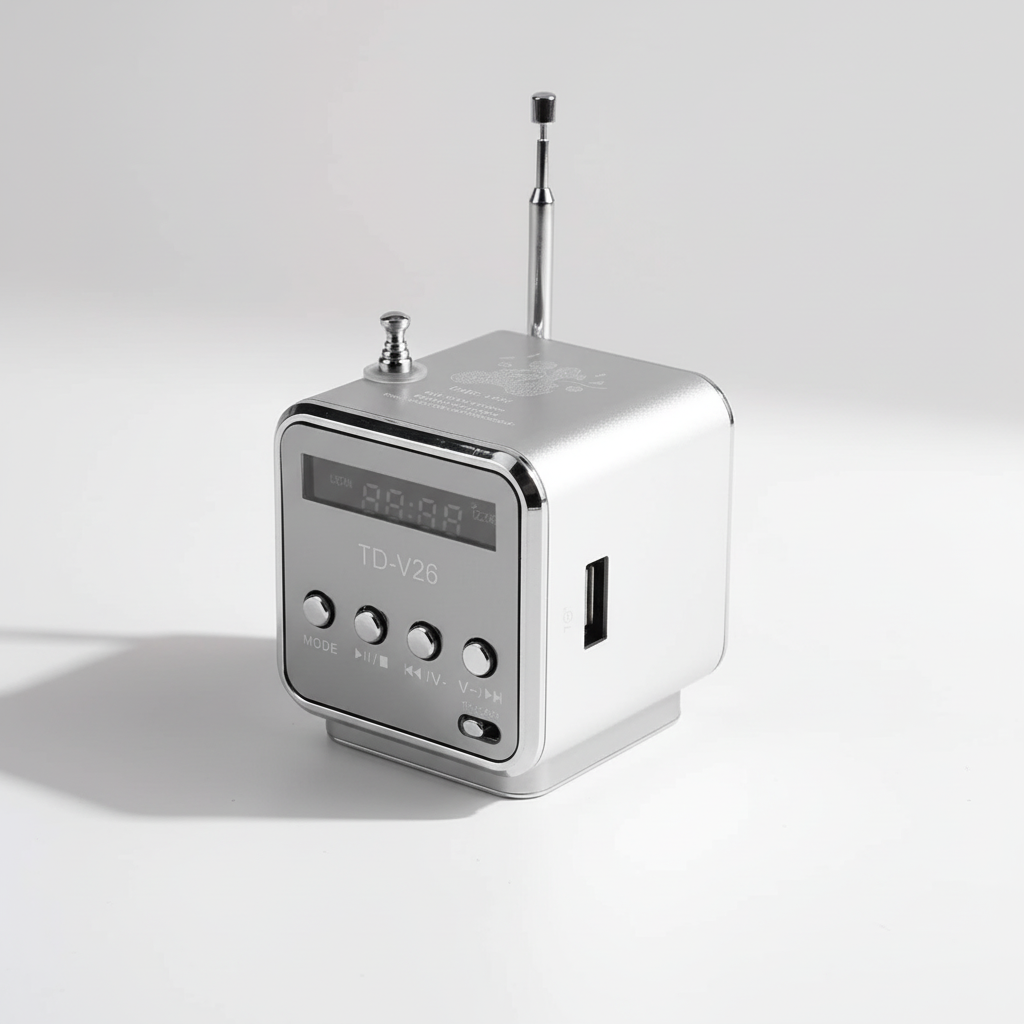 Portable mini speaker with Bluetooth FM radio and USB MP3 playback