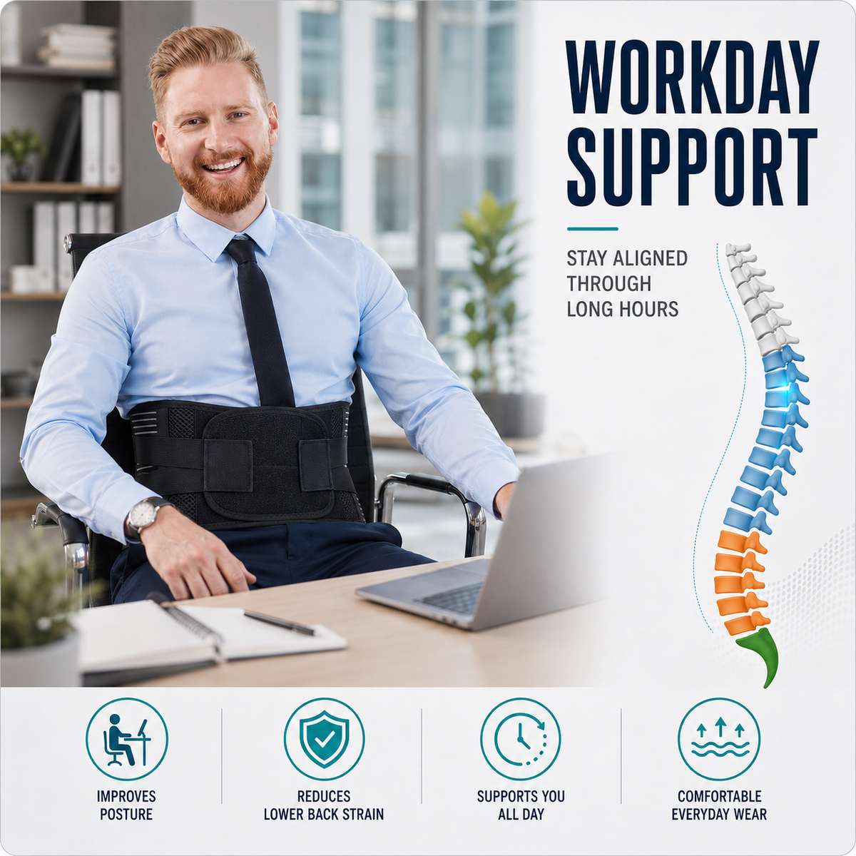 Thrives Outdoor | Spineforte Adjustable Lumbar Support Belt