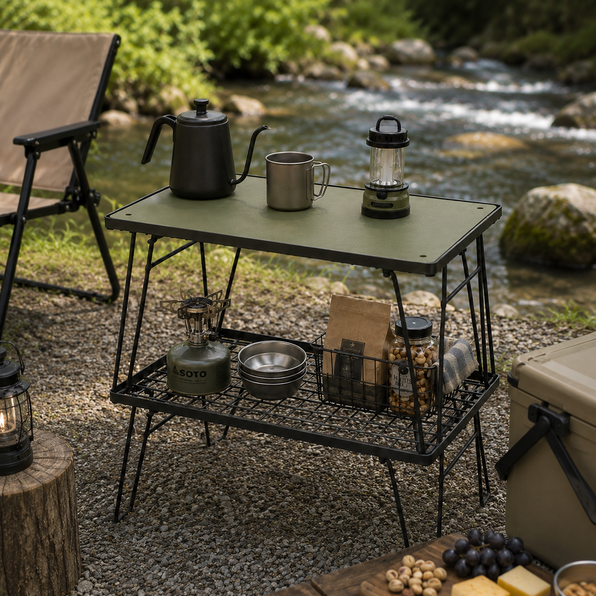 Thrives Outdoor | Stackly Foldable Stackable Outdoor Camping Table