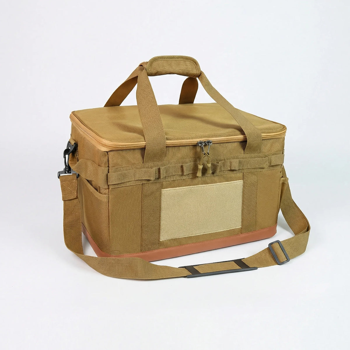 Large foldable camping organiser bag with removable dividers