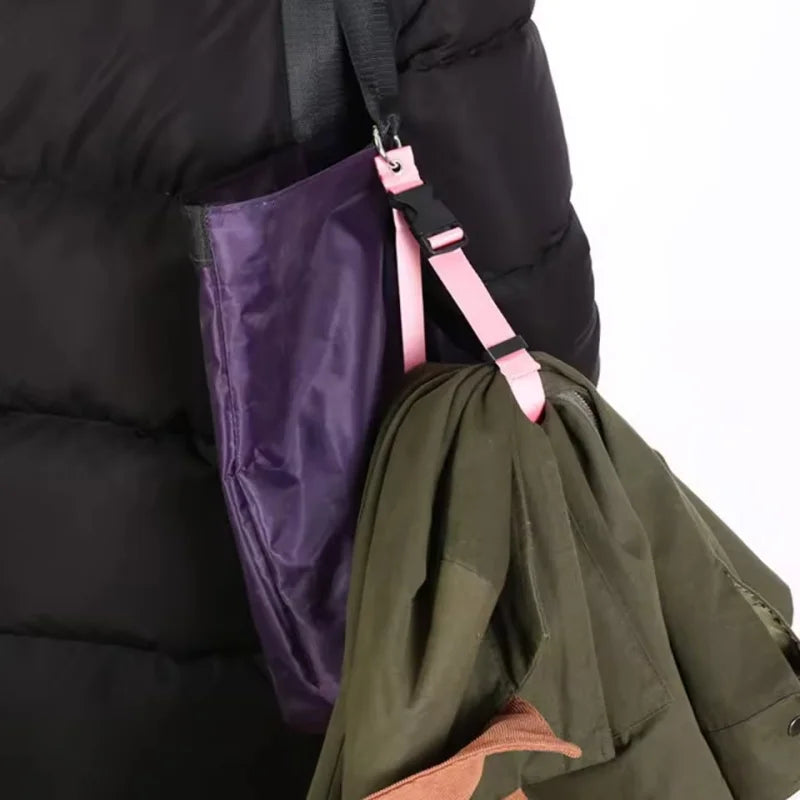 Adjustable backpack strap with quick-release nylon fastener