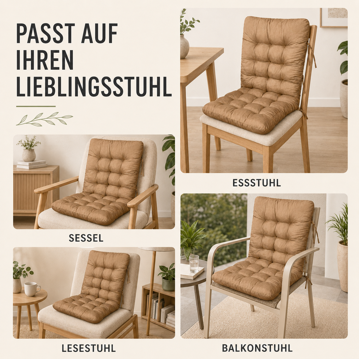 Thrives Outdoor | Sunlaxia Quilted Lounger Cushion