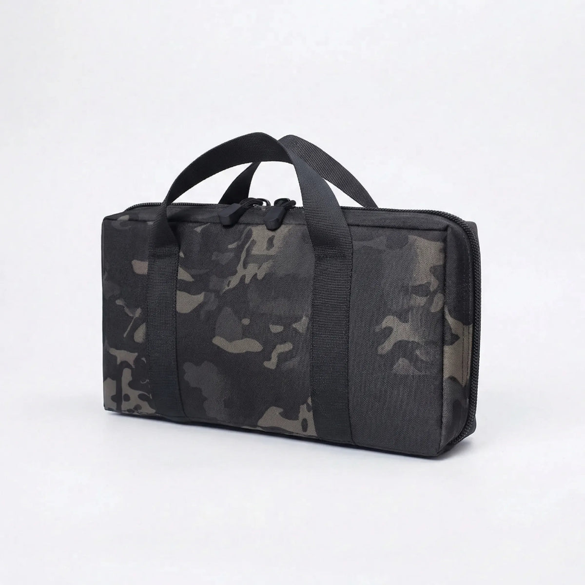 Compact tactical organiser pouch with wide zip access and multiple compartments