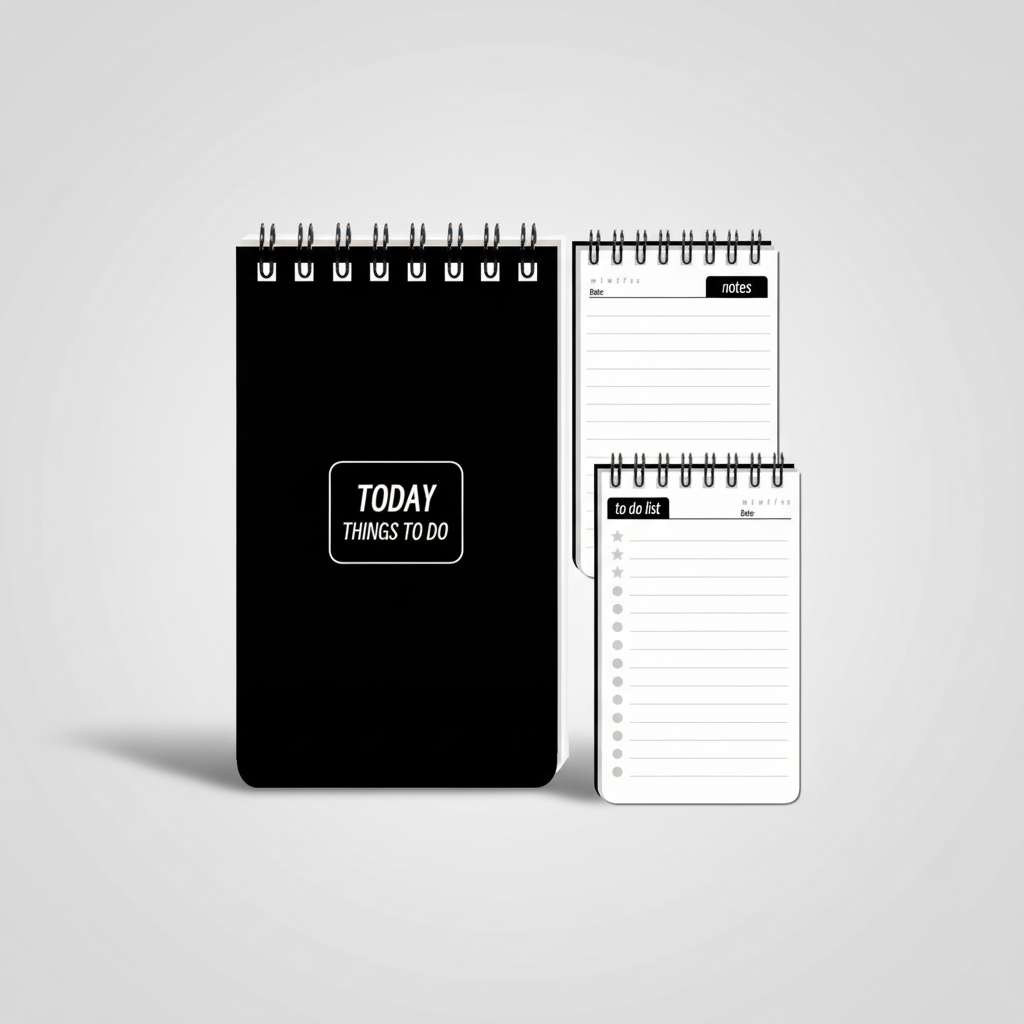 Compact A7 pocket notepad with top spiral binding and lined pages